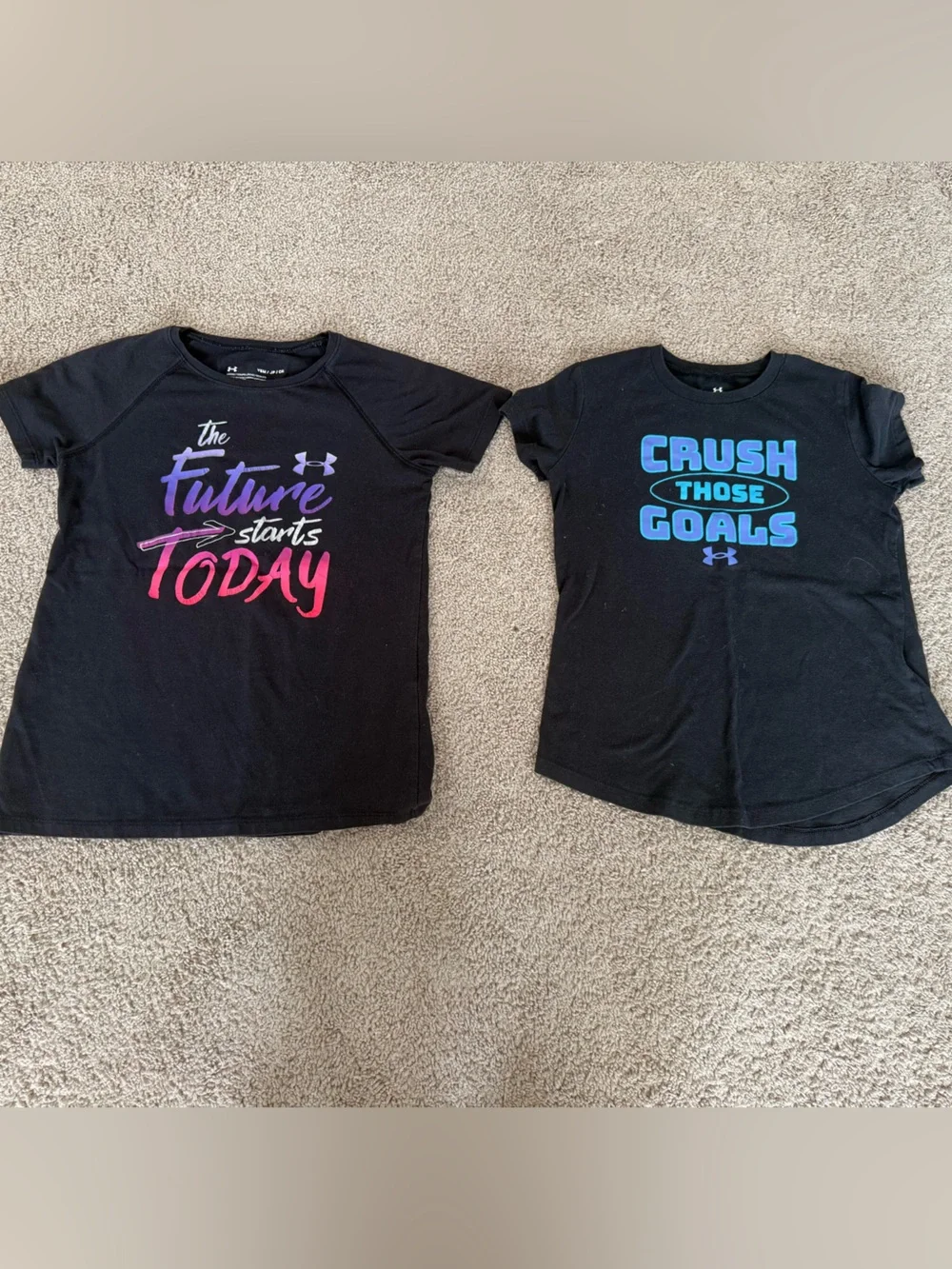 Under Armour Girls tshirts, youth small